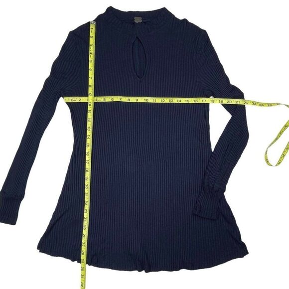 Free People Copa Banana Ribbed Tunic Navy Blue - Picture 8 of 9